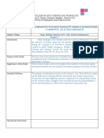 Institutional Research Proposal Template Action Research