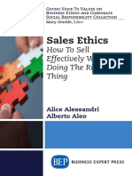 Sales Ethics How To Sell Effectively While Doing The Right Thing by Aleo, Alberto. Alessandri, Alice