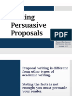 Writing Persuasive Proposals Nov 2017