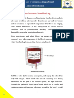 Introduction To Blood Banking