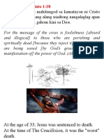 Kay Ang Mensahe Mahitungod Sa Kamatayon Ni Cristo Didto Sa Krus Binuang Alang Niadtong Nangalaglag Apan Kanatong Giluwas, Gahom Kini Sa Dios