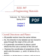 EEE 307 Lecture 3 Crystal Directions and Planes