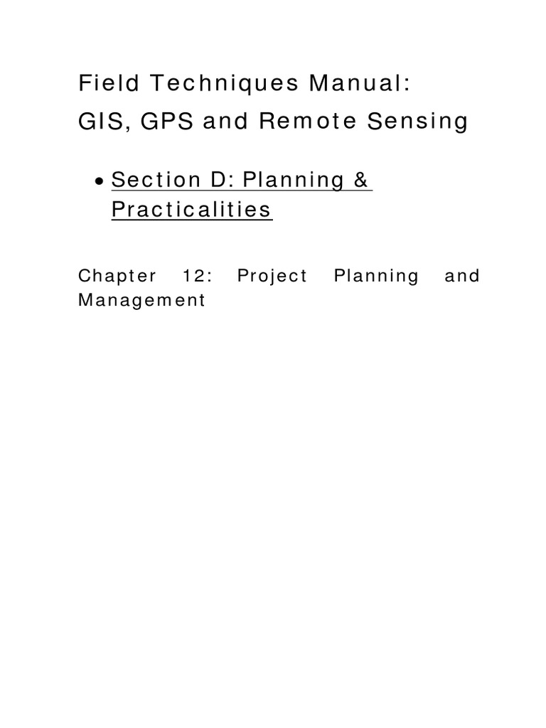 GIS Fieldwork Planning Guide | PDF | Geographic Information System ...