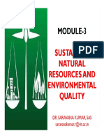 Module-3 - Sustaining Natural Resources... Dr. Saravanakumar - Evs