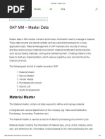 SAP MM - Master Data