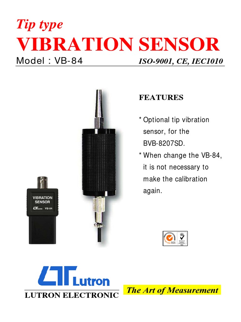 Vibration Sensor Tip Type PDF Personal Computers Information And