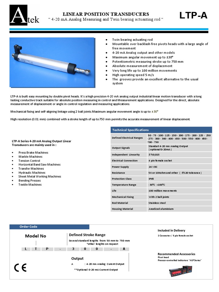 Linear Scale LVDT Self Loading With Ball Joints | PDF | Machines ...