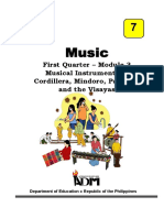 Music: First Quarter - Module 3 Musical Instruments of Cordillera, Mindoro, Palawan, and The Visayas