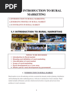 Unit 1 Introduction To Rural Marketing