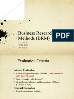 Business Research Methods (BRM) : 2014-2015 Pt-Mba