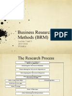 Business Research Methods (BRM) : Lecture 2 and 3 2015-2016 Pt-Mba