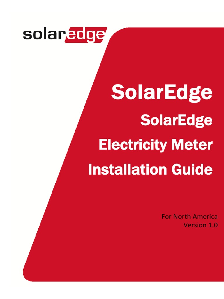 Solaredge Solaredge Electricity Meter Installation Guide PDF Fuse (Electrical