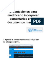 Orientaciones para Editar o Comentar Documentos Maestros