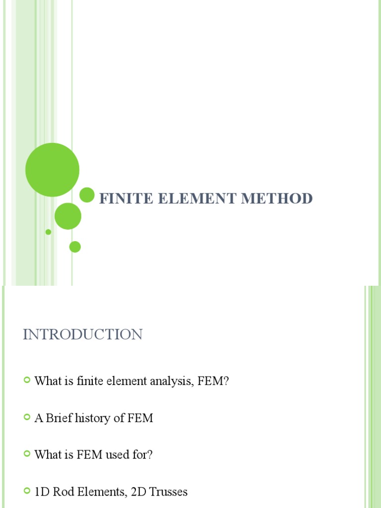 Overview of Finite Element Method | PDF | Finite Element Method ...