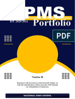 Portfolio: Results-Based Performance Management System S.Y. 2020-2021