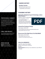 Blue and Green Pattern Creative Resume