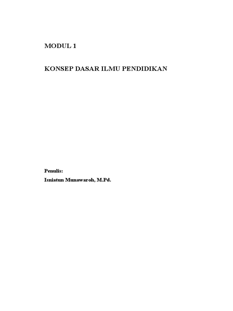 Konsep Dasar Ilmu Pendidikan PPG | PDF