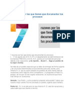 7 Razones Por Las Que Tienes Que Documentar Tus Procesos