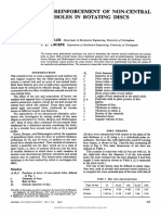 Reinforcement of Non-Central Holes Rotating Discs: H. Fessler T. Thorpe