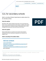 CLIL For Secondary Schools - TeachingEnglish - British Council - BBC