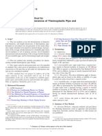 D2122-15 Standard Test Method for Determining Dimensions of Thermoplastic Pipe and Fittings