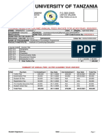 The Open University of Tanzania: Course Registration and Annual Fees Invoice For Acad/Year: 2020/2021