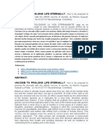 VACCINE To PROLONG LIFE ETERNALLYthis Is My Proposal by Ramiro Augusto Salazar La Rotta Bucaramanga Colombia