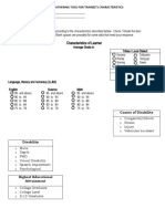 Characteristics of Learner: Data Gathering Tool For Trainee'S Characteristics