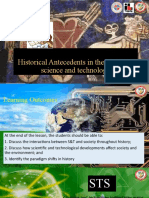 Historical Antecedents in The Course of Science and Technology