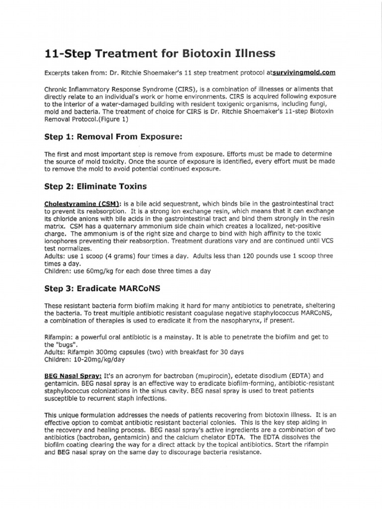 11Step Treatment For Biotoxin Illness PDF