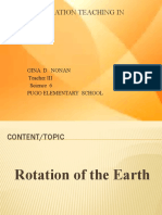 Cot - PPT - Science 6 - Earth's Rotation by Gina Nonan