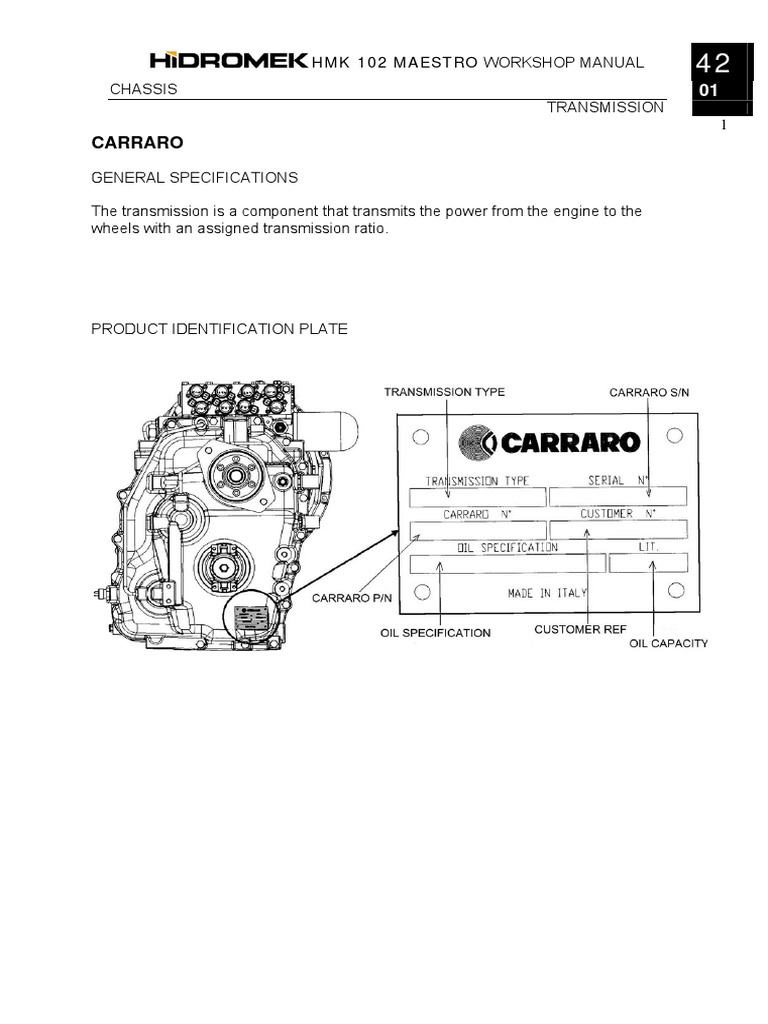 CARRARO Transmission OM | PDF | Transmission (Mechanics) | Clutch
