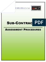 Sub Contractor Management and Assessment Procedures