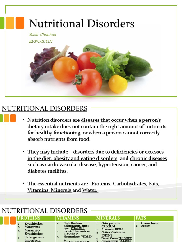 Nutritional Disorders: A Comprehensive Review of Deficiencies, Diseases ...