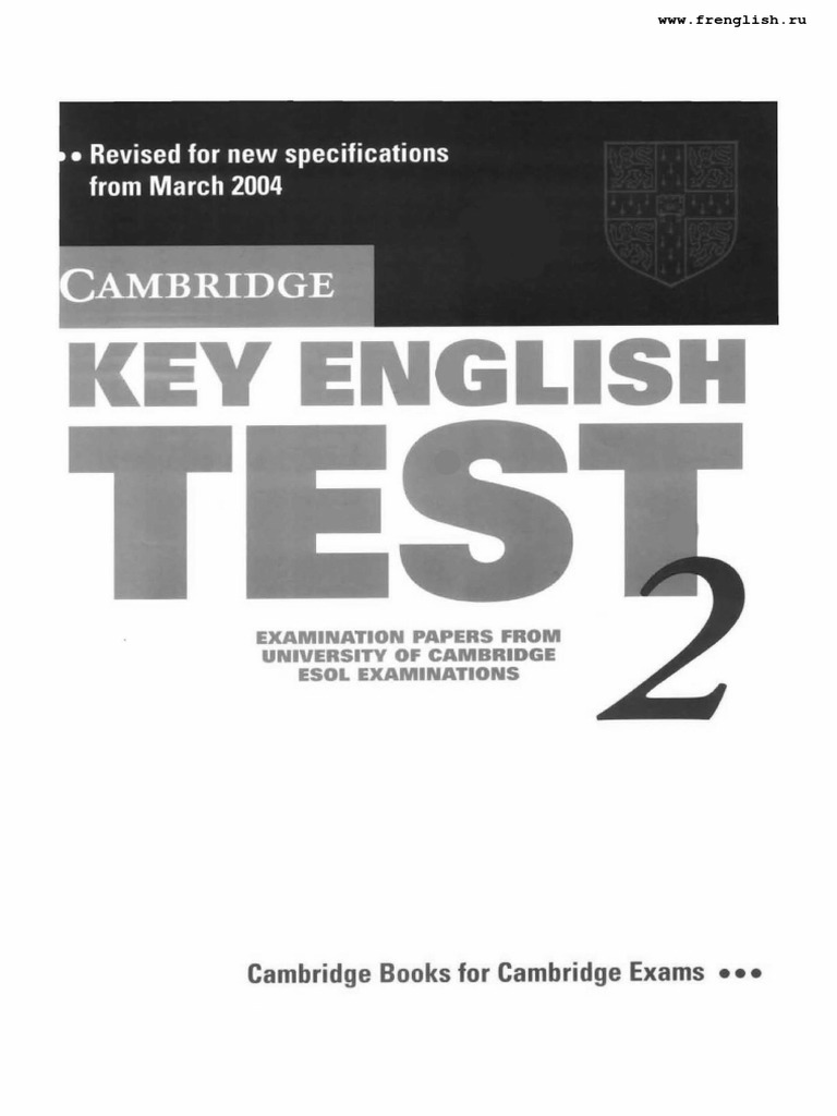 Cambridge key english test 2 pdf