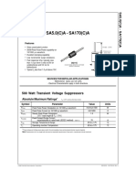 SA5.0 (C) A - SA170 (C) A: 500 Watt Transient Voltage Suppressors
