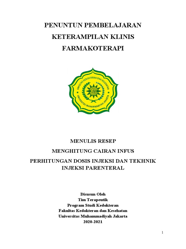 Farmakoterapi Klinis: Menulis Resep, Perhitungan Dosis dan Teknik ...
