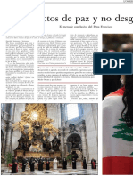 Proyectos de Paz y No Desgracia: El Mensaje Conclusivo Del Papa Francisco