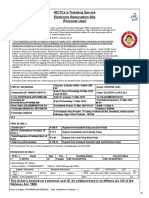 Irctcs E-Ticketing Service Electronic Reservation Slip (Personal User)