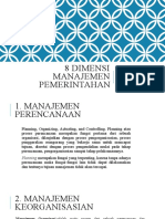 8 Dimensi Manajemen Pemerintahan