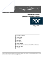 General Settings Guide: Operating Instructions