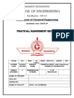 College of Engineering: Pratical/Assignment Record