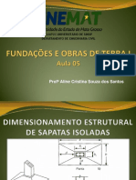 FOT I - Aula 5 - Dimensionamento Estrutural de Sapatas Isoladas