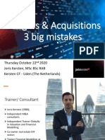 3 Big Mistake in M&A