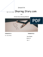 Synopsis On: Online Story Sharing Website