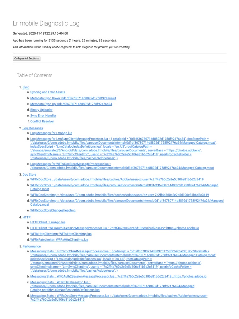 LR Mobile Diagnostic Log | PDF | Hypertext Transfer Protocol | Software