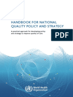 WHO Handbook Heathcare Quality Policy