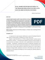 Artigo - A Inspiração Da Abordagem de Reggio Emilia Na Organização Do Trabalho Pedagógico Da Educação Infantil de Uma Rede Municipal de Ensino