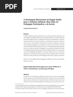 Artigo - Abordagem Educacional de Reggio Emilia para a Primeira Infância Visão Participativa de Pedagogia