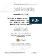 Manufacturing Production Budget Template